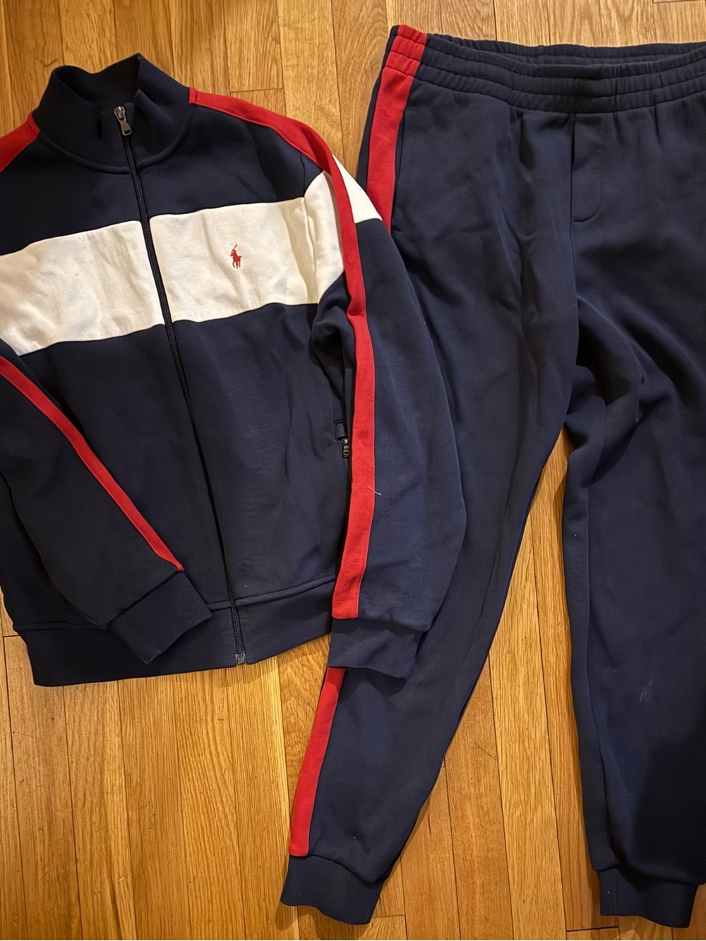 Polo by Ralph Lauren Navy Sweatpants with Gold Logo Print